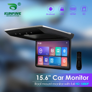 15.6 Inch Car Roof Monitor TV Flip Down 1080P Video HD IPS Screen With 16-color Ambient Light SD HDMI FM Android 10