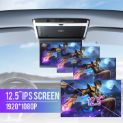 12.5 Inch Car Roof Monitor TV Flip Down 1080P Video HD Screen MP5 Player IPS Screen With Blue Ambient Light USB SD HDMI FM