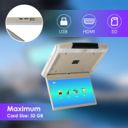 12.5 Inch Car Roof Monitor TV Flip Down 1080P Video HD Screen MP5 Player IPS Screen With Blue Ambient Light USB SD HDMI FM
