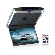 12.5 Inch Car Roof Monitor TV Flip Down 1080P Video HD Screen MP5 Player IPS Screen With Blue Ambient Light USB SD HDMI FM