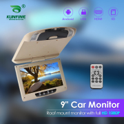 KUNFINE 9 Inch Car Roof Monitor LCD Flip Down Screen Overhead Multimedia Video Ceiling Roof mount Display