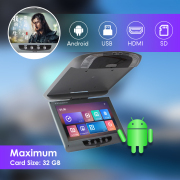KUNFINE 9 Inch Car Roof Monitor LCD Flip Down Screen Overhead Multimedia Video Ceiling Roof mount Display