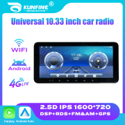10.33Inch 2din Car Radio Android Car Stereo Car Audio System Auto Radio MP5 Multimedia DVD Player Rotatable QLED Touch Screen