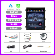 9.7 inch Tesla style Carplay Android Auto Car Radio Universal 2 Din Multimedia Video Player DVD GPS Navigation