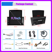 9.7 inch Vertical Screen 2 din Car Radio Multimedia Video Player for Tesla Type Stereo Carplay DVD GPS Navigation