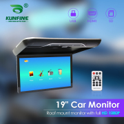 19 inch Car Roof Monitor MP5 LCD Flip Down Screen Overhead Multimedia Video Ceiling Roof MP5 Display Build in IR/FM Transmitter