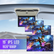 19 inch Car Roof Monitor MP5 LCD Flip Down Screen Overhead Multimedia Video Ceiling Roof MP5 Display Build in IR/FM Transmitter