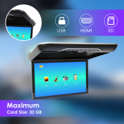 19 inch Car Roof Monitor MP5 LCD Flip Down Screen Overhead Multimedia Video Ceiling Roof MP5 Display Build in IR/FM Transmitter