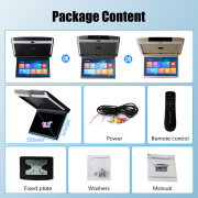 11.6 Inch Car Roof Monitor TV Flip Down 1080P Video HD Screen IPS Screen With Blue Ambient Light SD HDMI FM Android 10