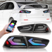 2PCs Car Tail Light Assembly For Mitsubishi Lancer EVO-X 2008-18 Dynamic LED Brake Signal light Car led Tail light Tuning Parts