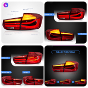 Pair Of Full LED Car Tail Light Assembly For BMW F35 F30 318i 318Li 320i 3 series 2013-18 Turn Signal with Sequential Indicator