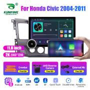 11.8 Inch 2K Double Knobs 2 Din Car Radio For Honda Civic 2004-2011 Car Radio DVD Multimedia Video Player Android Auto Carplay