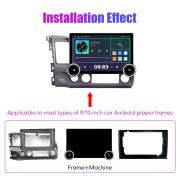 11.8 Inch 2K Double Knobs 2 Din Car Radio For Honda Civic 2004-2011 Car Radio DVD Multimedia Video Player Android Auto Carplay