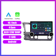 11.8 Inch 2K Double Knobs 2 Din Car Radio For Honda Civic 2004-2011 Car Radio DVD Multimedia Video Player Android Auto Carplay