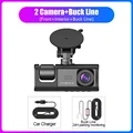 Cam Car DVR HD 1080P Dash Camera 3 Lens 2.0 inch IPS Video Recorder Cycle Dashcam Mirror Driving Recorder Night Vision