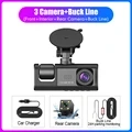 Cam Car DVR HD 1080P Dash Camera 3 Lens 2.0 inch IPS Video Recorder Cycle Dashcam Mirror Driving Recorder Night Vision