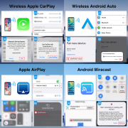 10.26 Inch Wireless CarPlay Monitor IPS Screen Android Auto Touch Screen WIFI FM BT 5.0 Rearview Dash Cam Multimedia Player AUX