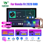 11.8 Inch 2K Double Knobs 2 Din Car Radio For Honda Fit 2020 RHD Car Radio DVD Multimedia Video Player Android Auto Carplay