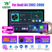 11.8 Inch 2K Double Knobs 2 Din Car Radio For Audi A4 2002-2008 Car Radio DVD Multimedia Video Player Android Auto Carplay