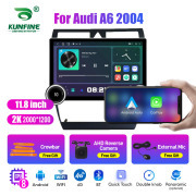 11.8 Inch 2K Double Knobs 2 Din Car Radio For Audi A6 2004 Car Radio DVD Multimedia Video Player Android Auto Carplay
