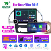 11.8 Inch 2K Double Knobs 2 Din Car Radio For Benz Vito 2016 Car Radio DVD Multimedia Video Player Android Auto Carplay