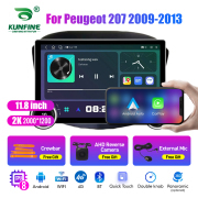 11.8 Inch 2K Double Knobs 2 Din Car Radio For Peugeot 207 2009 2010 2011 2012 2013 Car Radio DVD Multimedia Video Player Android Auto Carplay