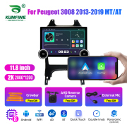 11.8 Inch 2K Double Knobs 2 Din Car Radio For Peugeot 3008 - 2019 MT/ATCar Radio DVD Multimedia Video Player Android Auto Carplay