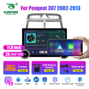 11.8 Inch 2K Double Knobs 2 Din Car Radio For Peugeot 307 2002 - 2013 Car Radio DVD Multimedia Video Player Android Auto Carplay