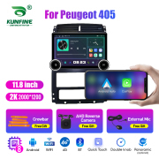 11.8 Inch 2K Double Knobs 2 Din Car Radio For Peugeot 405 Car Radio DVD Multimedia Video Player Android Auto Carplay