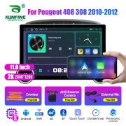 11.8 Inch 2K Double Knobs 2 Din Car Radio For Peugeot 408 308 2010 -2012 Car Radio DVD Multimedia Video Player Android Auto Carplay