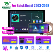 11.8 Inch 2K Double Knobs 2 Din Car Radio For Buick Regal 2003 -2008 Car Radio DVD Multimedia Video Player Android Auto Carplay
