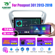 11.8 Inch 2K Double Knobs 2 Din Car Radio For Peugeot 301 2013 - 2018 Car Radio DVD Multimedia Video Player Android Auto Carplay