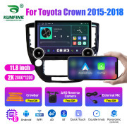 11.8 Inch 2K Double Knobs 2 Din Car Radio For Toyota Crown 2015- 2018 Car Radio DVD Multimedia Video Player Android Auto Carplay