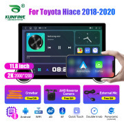 11.8 Inch 2K Double Knobs 2 Din Car Radio For Toyota Hiace 2018 - 2020 Car Radio DVD Multimedia Video Player Android Auto Carplay