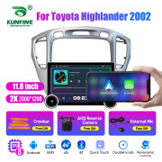 11.8 Inch 2K Double Knobs 2 Din Car Radio For Toyota Highlander 2002 Car Radio DVD Multimedia Video Player Android Auto Carplay