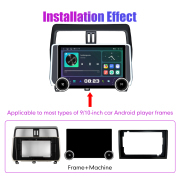 11.8 Inch 2K Double Knobs 2 Din Car Radio For Toyota Prado 2018 -2020 Car Radio DVD Multimedia Video Player Android Auto Carplay
