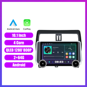 11.8 Inch 2K Double Knobs 2 Din Car Radio For Toyota Prado 2018 -2020 Car Radio DVD Multimedia Video Player Android Auto Carplay