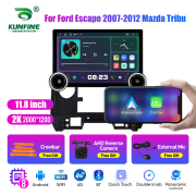 11.8 Inch 2K Double Knobs 2 Din Car Radio For Ford Escape 2007 - 2012 Mazda Tribu Car Radio DVD Multimedia Video Player Android Auto Carplay