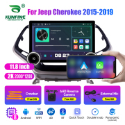 11.8 Inch 2K Double Knobs 2 Din Car Radio For Jeep Cherokee 2015 - 2019 Car Radio DVD Multimedia Video Player Android Auto Carplay