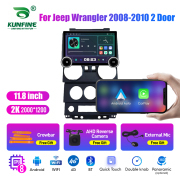 11.8 Inch 2K Double Knobs 2 Din Car Radio For Jeep Wrangler 2008- 2010 2 Door Car Radio DVD Multimedia Video Player Android Auto Carplay