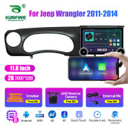 11.8 Inch 2K Double Knobs 2 Din Car Radio For Jeep Wrangler 2011 - 2014 Car Radio DVD Multimedia Video Player Android Auto Carplay