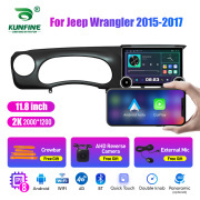 11.8 Inch 2K Double Knobs 2 Din Car Radio For Jeep Wrangler 2015 - 2017 Car Radio DVD Multimedia Video Player Android Auto Carplay