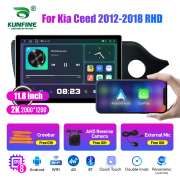 11.8 Inch 2K Double Knobs 2 Din Car Radio For Kia Ceed 2012 - 2018 RHD Car Radio DVD Multimedia Video Player Android Auto Carplay