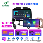 11.8 Inch 2K Double Knobs 2 Din Car Radio For Mazda 2 2007 - 2014 Car Radio DVD Multimedia Video Player Android Auto Carplay