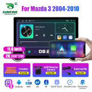 11.8 Inch 2K Double Knobs 2 Din Car Radio For Mazda 3 2004 - 2010 Car Radio DVD Multimedia Video Player Android Auto Carplay