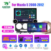 11.8 Inch 2K Double Knobs 2 Din Car Radio For Mazda 5 2008 - 2012 Car Radio DVD Multimedia Video Player Android Auto Carplay