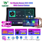 11.8 Inch 2K Double Knobs 2 Din Car Radio For Mazda Atenza 2017 - 2019 With Control Botton Car Radio DVD Multimedia Video Player Android Auto Carplay