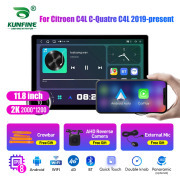 11.8 Inch 2K Double Knobs 2 Din Car Radio For Citroen C4L C-Quatre C4L 2019-present Car Radio DVD Multimedia Video Player Android Auto Carplay