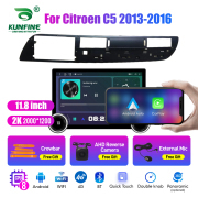 11.8 Inch 2K Double Knobs 2 Din Car Radio For Citroen C5 2013 - 2016 Car Radio DVD Multimedia Video Player Android Auto Carplay