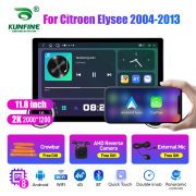 11.8 Inch 2K Double Knobs 2 Din Car Radio For Citroen Elysee 2004 -2013 Car Radio DVD Multimedia Video Player Android Auto Carplay